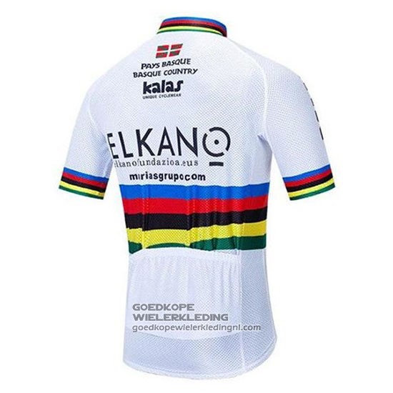 2020 Fietsshirt UCI Wereldkampioen Euskadi Murias Wit Korte Mouwen En Koersbroek